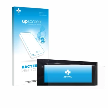 Parte frontal de un envase de producto con el logotipo de la marca upscreen. Al lado se muestra el dispositivo Opel Astra L 20