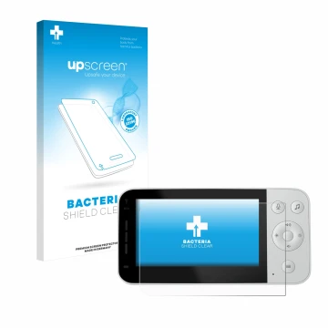 Parte frontal de un envase de producto con el logotipo de la marca upscreen. Al lado se muestra el dispositivo Philips Avent C