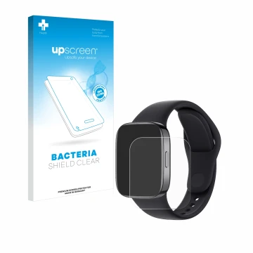 Parte frontal de un envase de producto con el logotipo de la marca upscreen. Al lado se muestra el dispositivo Xiaomi Redmi Wa
