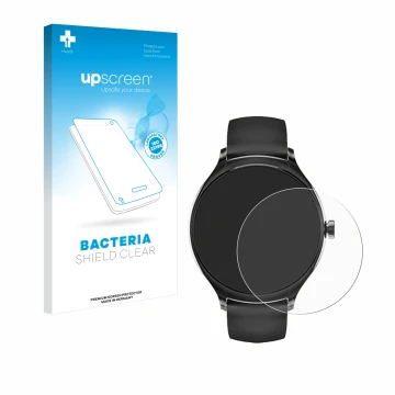 Parte frontal de un envase de producto con el logotipo de la marca upscreen. Al lado se muestra el dispositivo Pireware Harmon