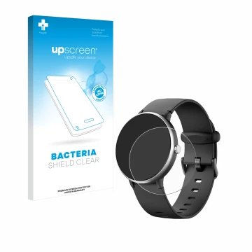 Parte frontal de un envase de producto con el logotipo de la marca upscreen. Al lado se muestra el dispositivo DIGEEHOT H39r c