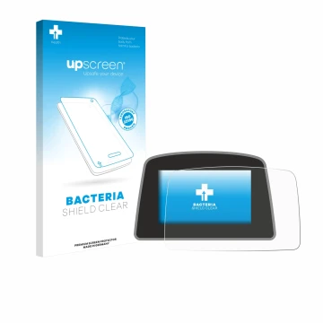 Parte frontal de un envase de producto con el logotipo de la marca upscreen. Al lado se muestra el dispositivo PowaKaddy C2i c