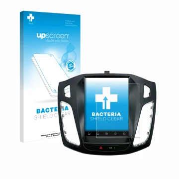 Parte frontal de un envase de producto con el logotipo de la marca upscreen. Al lado se muestra el dispositivo Isudar Ford/Foc