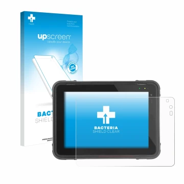 Parte frontal de un envase de producto con el logotipo de la marca upscreen. Al lado se muestra el dispositivo Texa Axone Nemo