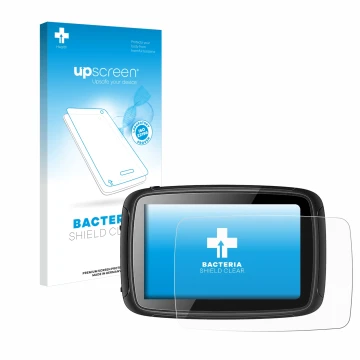 Parte frontal de un envase de producto con el logotipo de la marca upscreen. Al lado se muestra el dispositivo Elebest Carplay