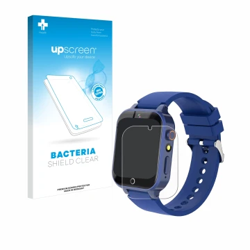 Parte frontal de un envase de producto con el logotipo de la marca upscreen. Al lado se muestra el dispositivo Yedasah D07 con