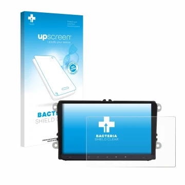 Parte frontal de un envase de producto con el logotipo de la marca upscreen. Al lado se muestra el dispositivo JF-Sound JF-039