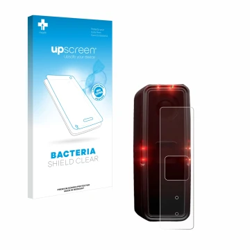 Parte frontal de un envase de producto con el logotipo de la marca upscreen. Al lado se muestra el dispositivo Alps Alpine Rid