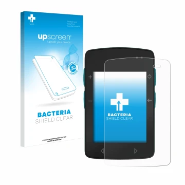 Parte frontal de un envase de producto con el logotipo de la marca upscreen. Al lado se muestra el dispositivo TwoNav Roc con 