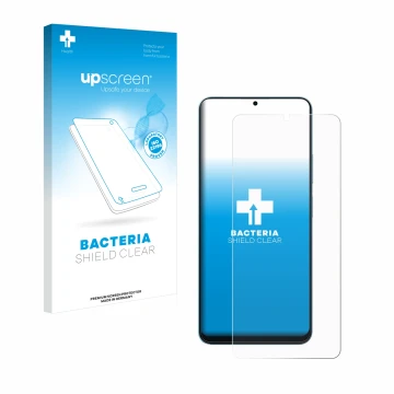 Parte frontal de un envase de producto con el logotipo de la marca upscreen. Al lado se muestra el dispositivo Oscal Modern 8 