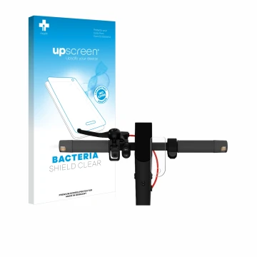 Parte frontal de un envase de producto con el logotipo de la marca upscreen. Al lado se muestra el dispositivo Xiaomi Mi 4 Lit