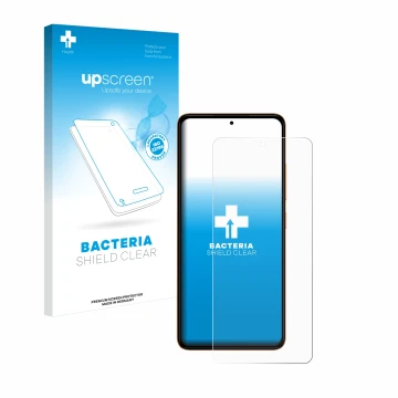 Parte frontal de un envase de producto con el logotipo de la marca upscreen. Al lado se muestra el dispositivo HMD Pulse con s