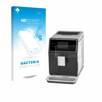 Parte frontal de un envase de producto con el logotipo de la marca upscreen. Al lado se muestra el dispositivo WMF Perfection 