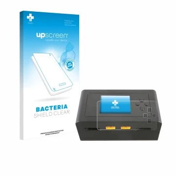 Parte frontal de un envase de producto con el logotipo de la marca upscreen. Al lado se muestra el dispositivo Gens Ace IMARS 