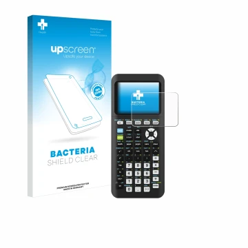 Parte frontal de un envase de producto con el logotipo de la marca upscreen. Al lado se muestra el dispositivo Texas Instrumen