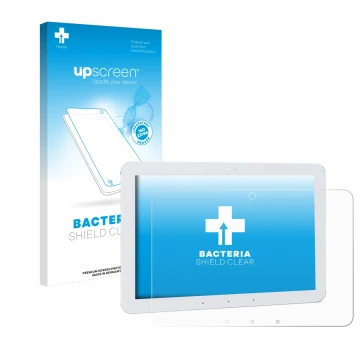 Parte frontal de un envase de producto con el logotipo de la marca upscreen. Al lado se muestra el dispositivo Amazon Echo Hub