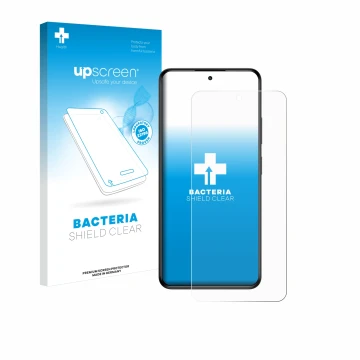 Parte frontal de un envase de producto con el logotipo de la marca upscreen. Al lado se muestra el dispositivo myPhone N23 Plu