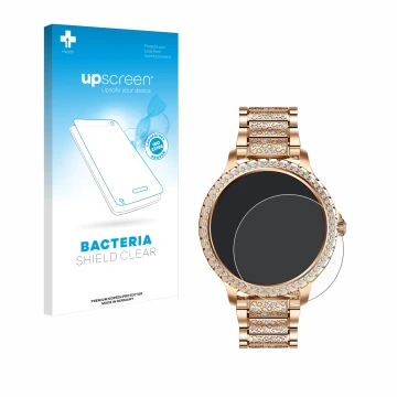 Parte frontal de un envase de producto con el logotipo de la marca upscreen. Al lado se muestra el dispositivo LIGE BW1845A-CC