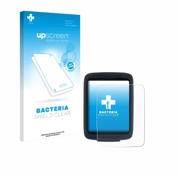 Parte frontal de un envase de producto con el logotipo de la marca upscreen. Al lado se muestra el dispositivo Sigma BC 10.0 W