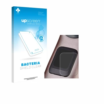 Parte frontal de un envase de producto con el logotipo de la marca upscreen. Al lado se muestra el dispositivo Specialized Tur