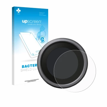 Parte frontal de un envase de producto con el logotipo de la marca upscreen. Al lado se muestra el dispositivo Honda CL500 con