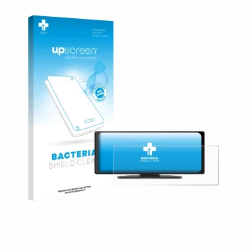 Parte frontal de un envase de producto con el logotipo de la marca upscreen. Al lado se muestra el dispositivo Carpuride V92 1