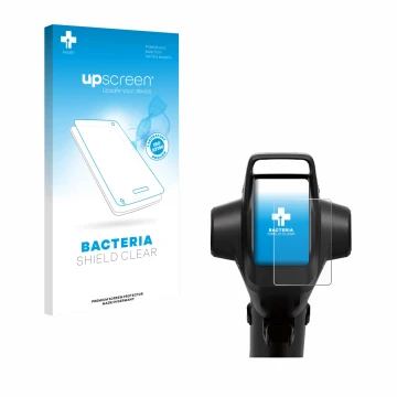 Parte frontal de un envase de producto con el logotipo de la marca upscreen. Al lado se muestra el dispositivo Segway GT3 Pro 