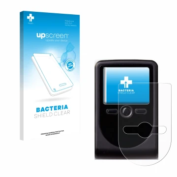 Parte frontal de un envase de producto con el logotipo de la marca upscreen. Al lado se muestra el dispositivo OneSpan DigiPas