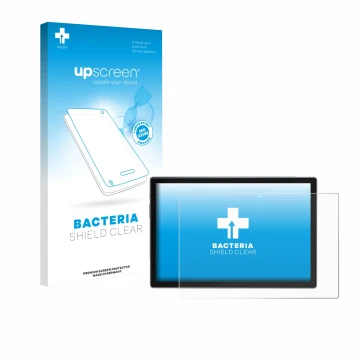 Parte frontal de un envase de producto con el logotipo de la marca upscreen. Al lado se muestra el dispositivo Antemper D115 1