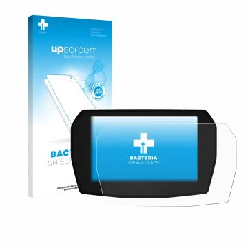 Parte frontal de un envase de producto con el logotipo de la marca upscreen. Al lado se muestra el dispositivo Ducati Multistr