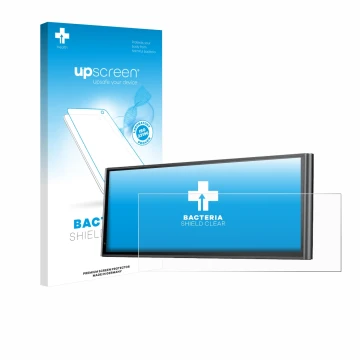 Parte frontal de un envase de producto con el logotipo de la marca upscreen. Al lado se muestra el dispositivo Krunia 9.26