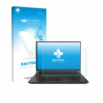 Parte frontal de un envase de producto con el logotipo de la marca upscreen. Al lado se muestra el dispositivo Gigabyte G6X co