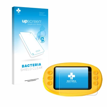Parte frontal de un envase de producto con el logotipo de la marca upscreen. Al lado se muestra el dispositivo Ashfly inskam 3