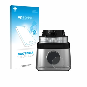 Parte frontal de un envase de producto con el logotipo de la marca upscreen. Al lado se muestra el dispositivo Ninja Detect Po
