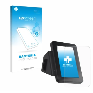 Parte frontal de un envase de producto con el logotipo de la marca upscreen. Al lado se muestra el dispositivo Anycubic Kobra 