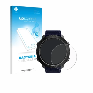 Parte frontal de un envase de producto con el logotipo de la marca upscreen. Al lado se muestra el dispositivo North Edge Apac