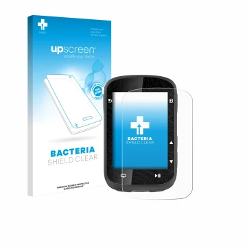 Parte frontal de un envase de producto con el logotipo de la marca upscreen. Al lado se muestra el dispositivo CooSpo CS600-BK