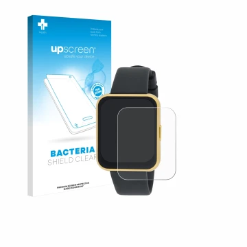 Parte frontal de un envase de producto con el logotipo de la marca upscreen. Al lado se muestra el dispositivo Liu Jo Mini Sli