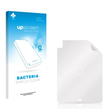Parte frontal de un envase de producto con el logotipo de la marca upscreen. Al lado está el protector de pantalla correspondi