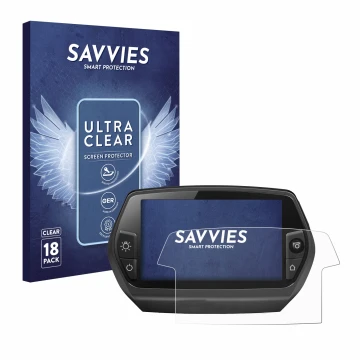 Parte frontal de un envase de producto con el logotipo de la marca Savvies. Al lado se muestra el dispositivo Bosch Nyon 2014 