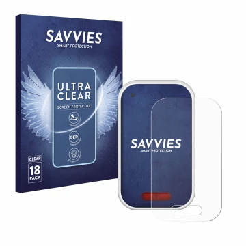 Parte frontal de un envase de producto con el logotipo de la marca Savvies. Al lado se muestra el dispositivo Polar V650 con s