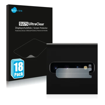 Parte frontal de un envase de producto con el logotipo de la marca Savvies. Al lado se muestra el dispositivo Samsung Galaxy S