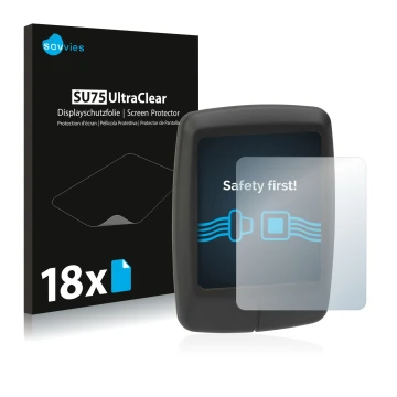 Parte frontal de un envase de producto con el logotipo de la marca Savvies. Al lado se muestra el dispositivo Specialized Turb