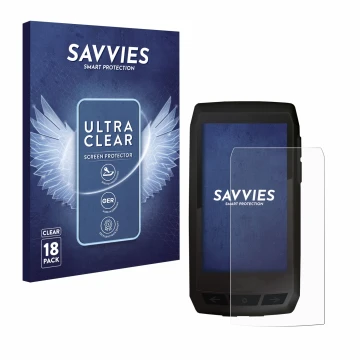 Parte frontal de un envase de producto con el logotipo de la marca Savvies. Al lado se muestra el dispositivo Ciclo Navic 400 