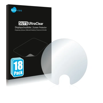 Parte frontal de un envase de producto con el logotipo de la marca Savvies. Al lado se muestra el dispositivo Dyson V11 Absolu