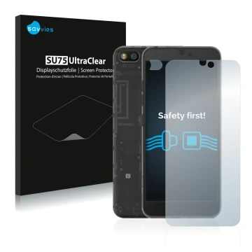 Parte frontal de un envase de producto con el logotipo de la marca Savvies. Al lado se muestra el dispositivo Fairphone 3 (Fro