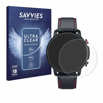 Parte frontal de un envase de producto con el logotipo de la marca Savvies. Al lado se muestra el dispositivo Motsfit C18b con