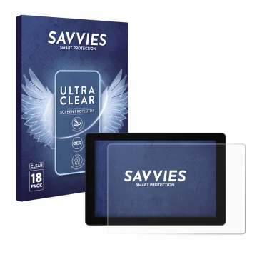 Parte frontal de un envase de producto con el logotipo de la marca Savvies. Al lado se muestra el dispositivo SmallHD Cine 7 c