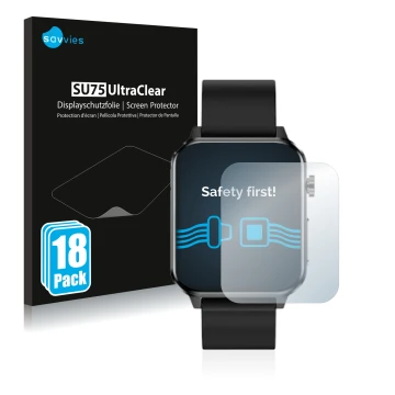 Parte frontal de un envase de producto con el logotipo de la marca Savvies. Al lado se muestra el dispositivo Kardena CARE Plu