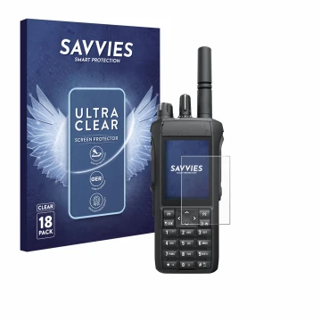 Parte frontal de un envase de producto con el logotipo de la marca Savvies. Al lado se muestra el dispositivo Motorola R7 con 